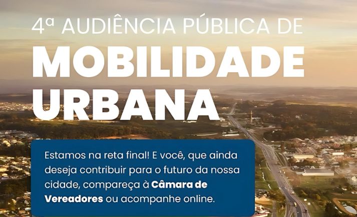 4ª AUDIÊNCIA PÚBLICA DE MOBILIDADE URBANA É AMANHÃ