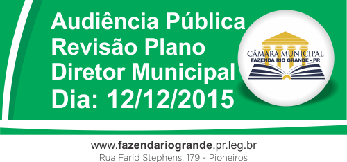 Audiência Pública - Revisão Plano Diretor Municipal