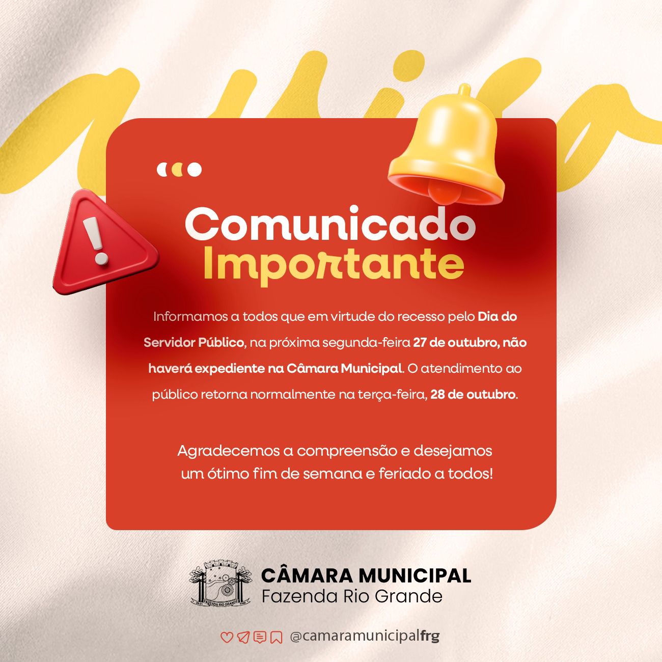 COMUNICADO IMPORTANTE