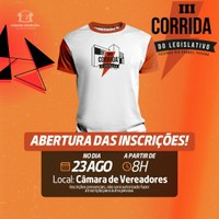 INSCRIÇÕES PRESENCIAIS GRATUITAS PARA A 3ª CORRIDA NOTURNA DO LEGISLATIVO SERÃO NESTE SÁBADO