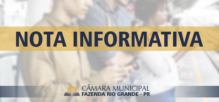 Nota Informativa - Atividades da Câmara Municipal