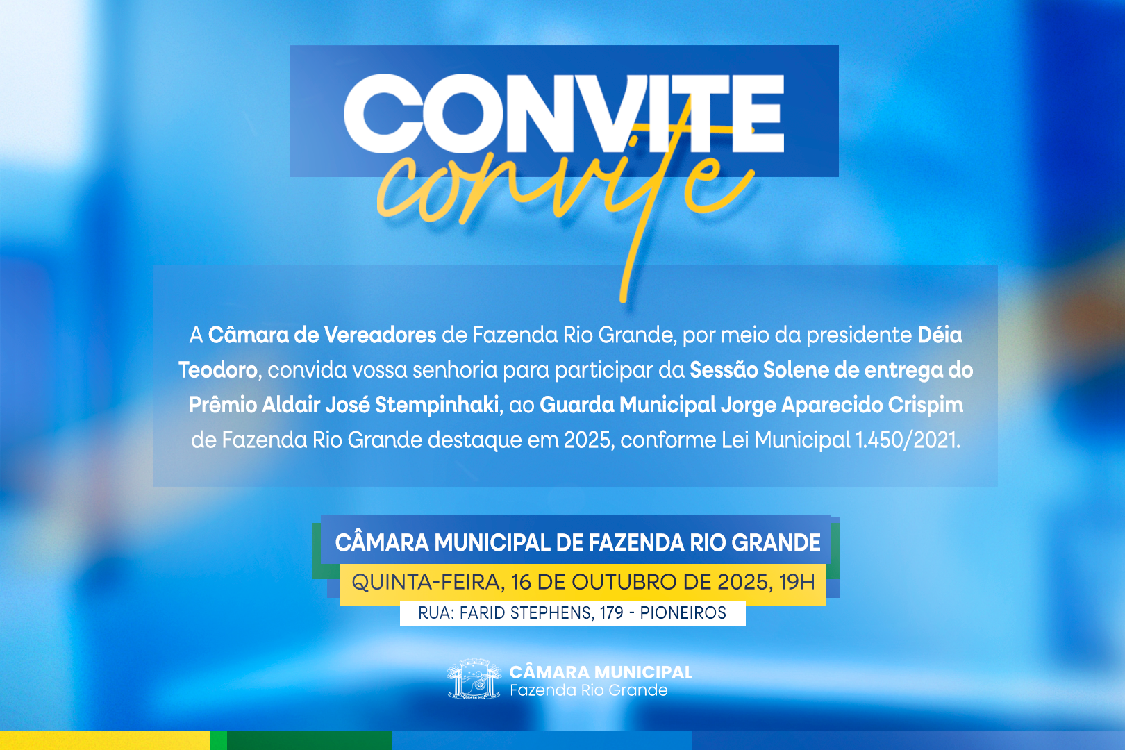 PRÊMIO ALDAIR JOSÉ STEMPINHAKI SERÁ ENTREGUE NESTA QUINTA