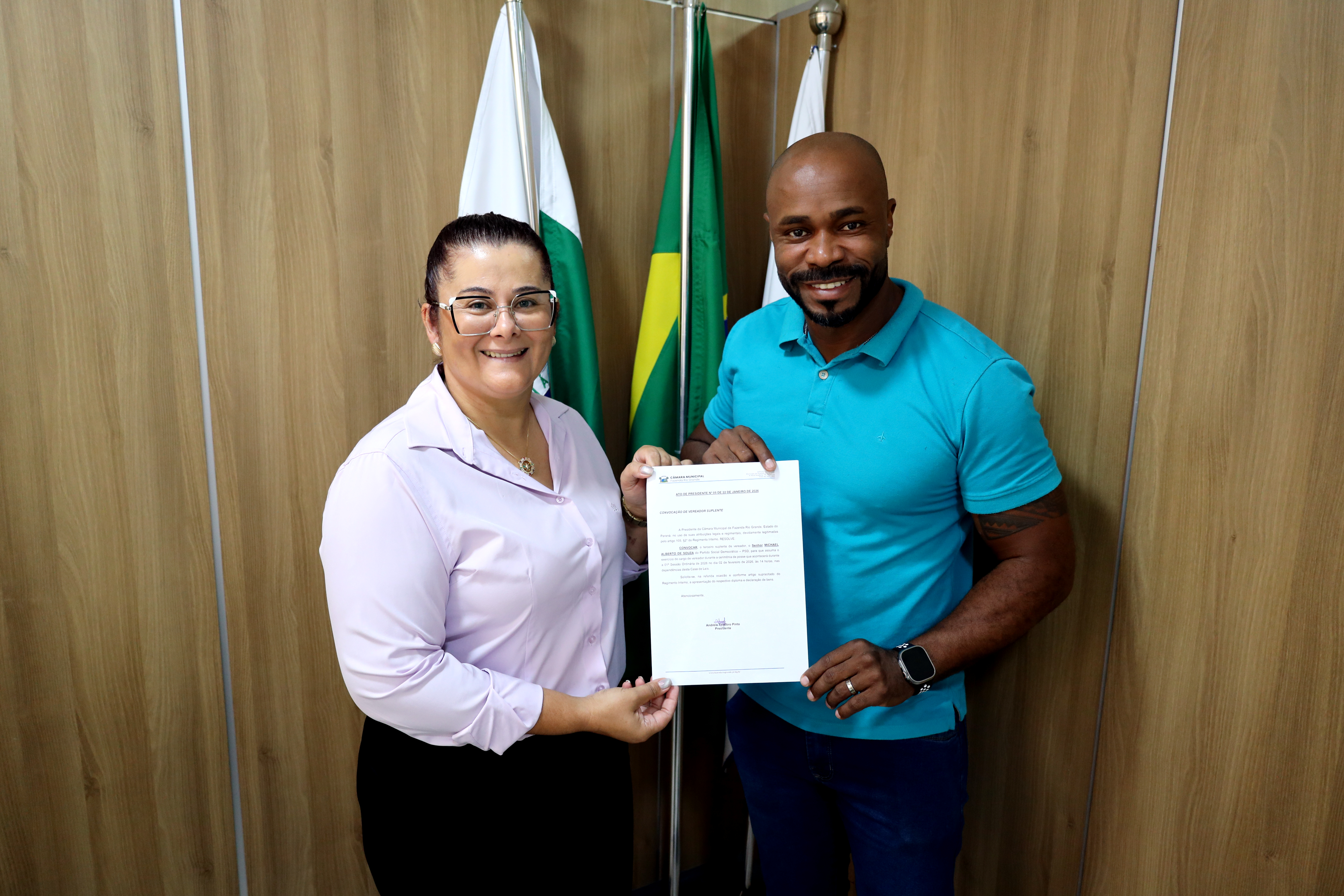 SUPLENTE MICHEL BATATA TOMA POSSE SEGUNDA NA CÂMARA DE FAZENDA RIO GRANDE