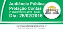 Audiência Pública - Prestação de Contas - 3º Quadrimestre 2015 - Saúde