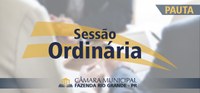 Pauta da 25ª Sessão Ordinária 16/09/2019