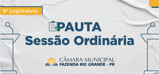 Pauta da 36ª Sessão Ordinária 05/12/2022