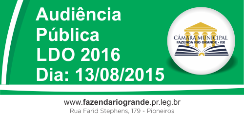 Audiência Pública - LDO 2016 - 13/08/2015 