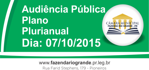 Audiência Pública - Plano Plurianual