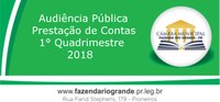 Audiência Pública Prestação de Contas 1° Quadrimestre 2018