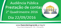 Audiência Pública - Prestação de Contas - 2º Quadrimestre 2016