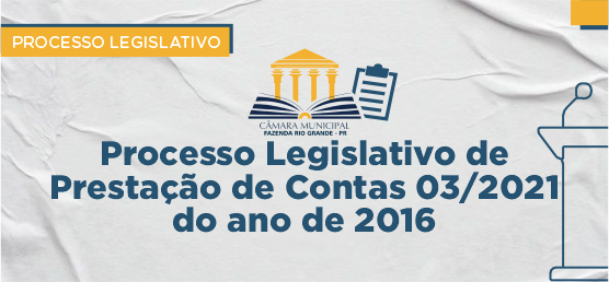 Prestação de Contas do Exercício Financeiro de 2016